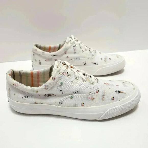 Keds Rifle Paper Co Womens Lace Up Sneaker Shoe Size 7.5 Sun Girl Swimming - Picture 4 of 9